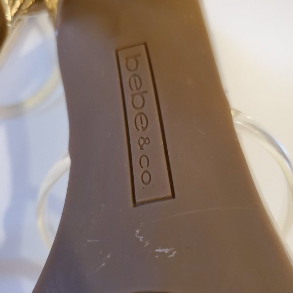 Bebe and Co. Berdine C Clear Plastic and Gold Metallic Stiletto Heels Sz 7.5 - Picture 5 of 6